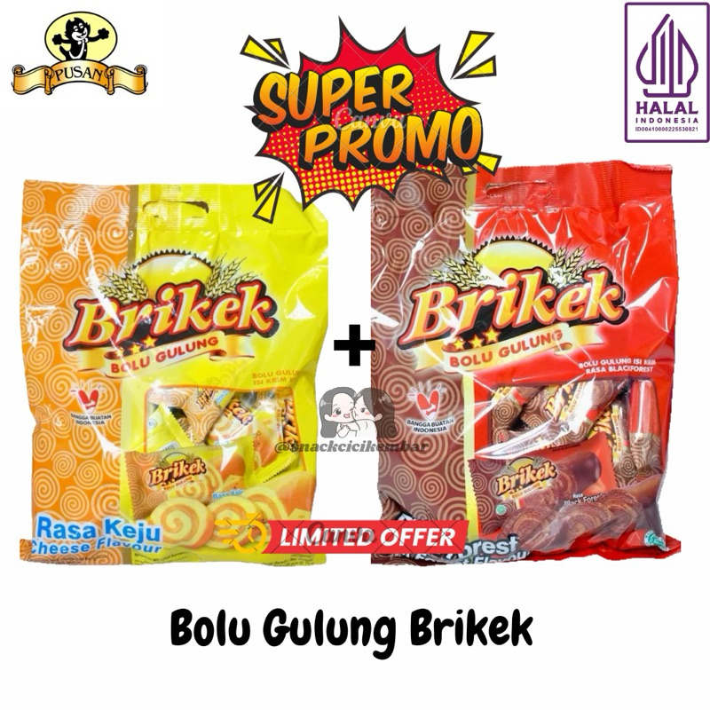 

[PAKET KEMBAR] BRIKEK BOLU GULUNG RASA KEJU & BLACK FOREST 640gr