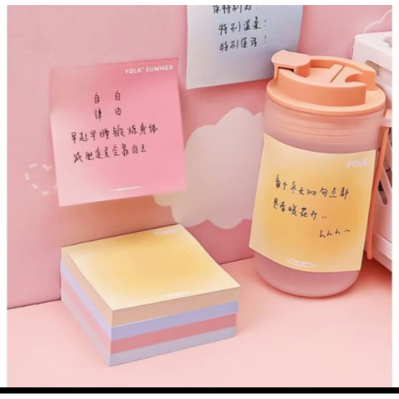 

Sticky Notes Gradasi Lucu Polos 50 Lembar Memo Tempel Gradasi Warna