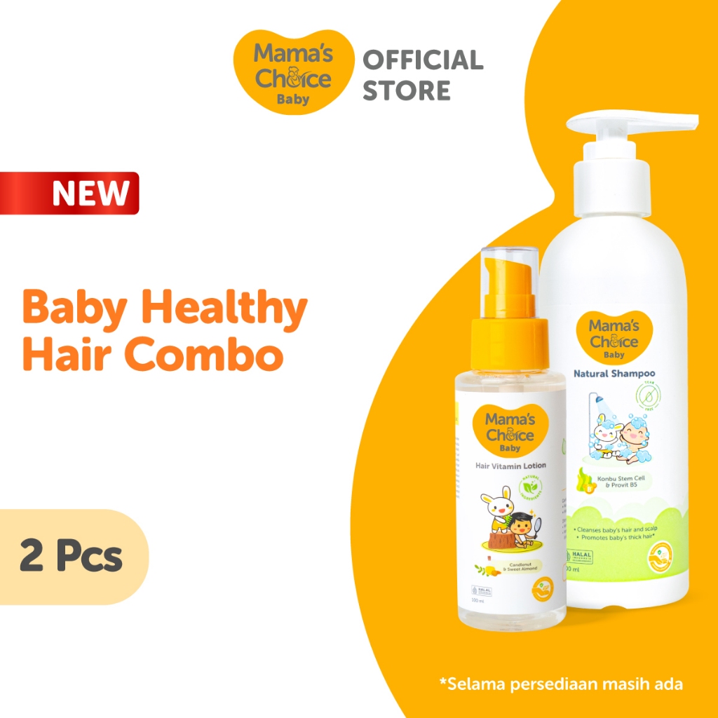 Sampo Bayi Penumbuh Rambut Bayi - Mama's Choice Baby Healthy Hair Combo - Vitamin Rambut Bayi dan An