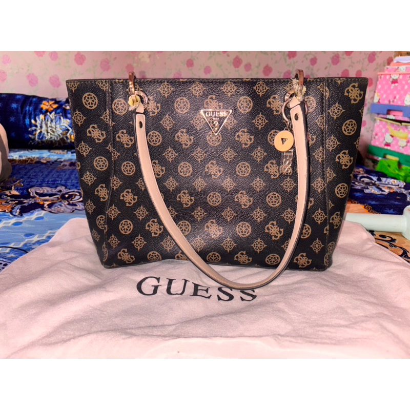 tas tote bag guess noelle preloved original