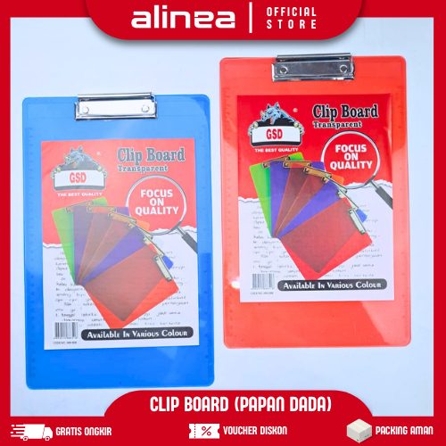 

Papan Ujian Clipboard Transparant Warna Mrah Biru Hijau GSD The Best Quality
