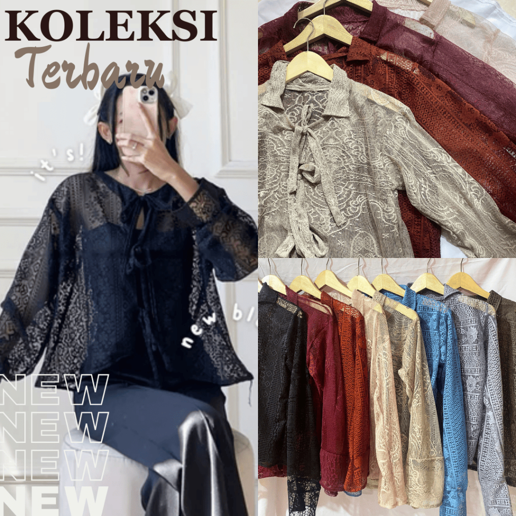 MALIKA OUTER CARDIGAN BRUKAT MALIKA OUTER KONDANGAN OUTER TALI DEPAN WANITA CARDIGAN WANITA MODEL TE