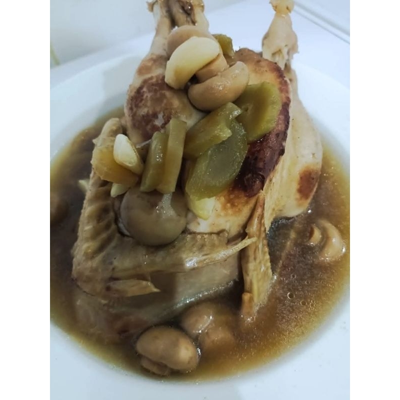 

Ayam tim choisim/ lobak kaleng utuh ayam. kampung masaksn kalimantan