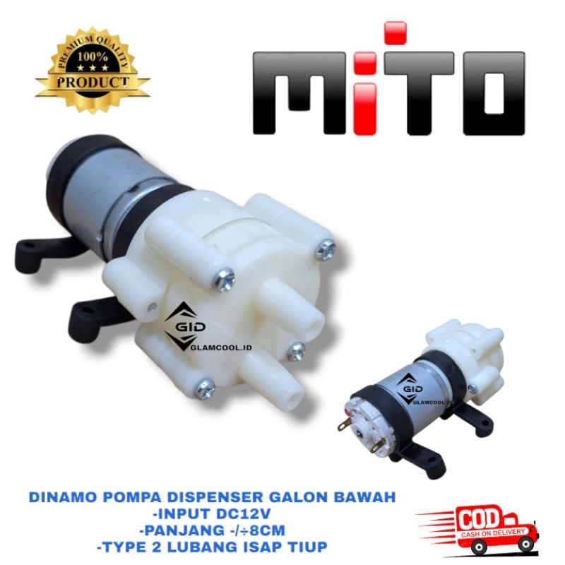 POMPA DISPENSER GALON BAWAH MITO MD-666 | DINAMO POMPA AIR DISPENSER MITO