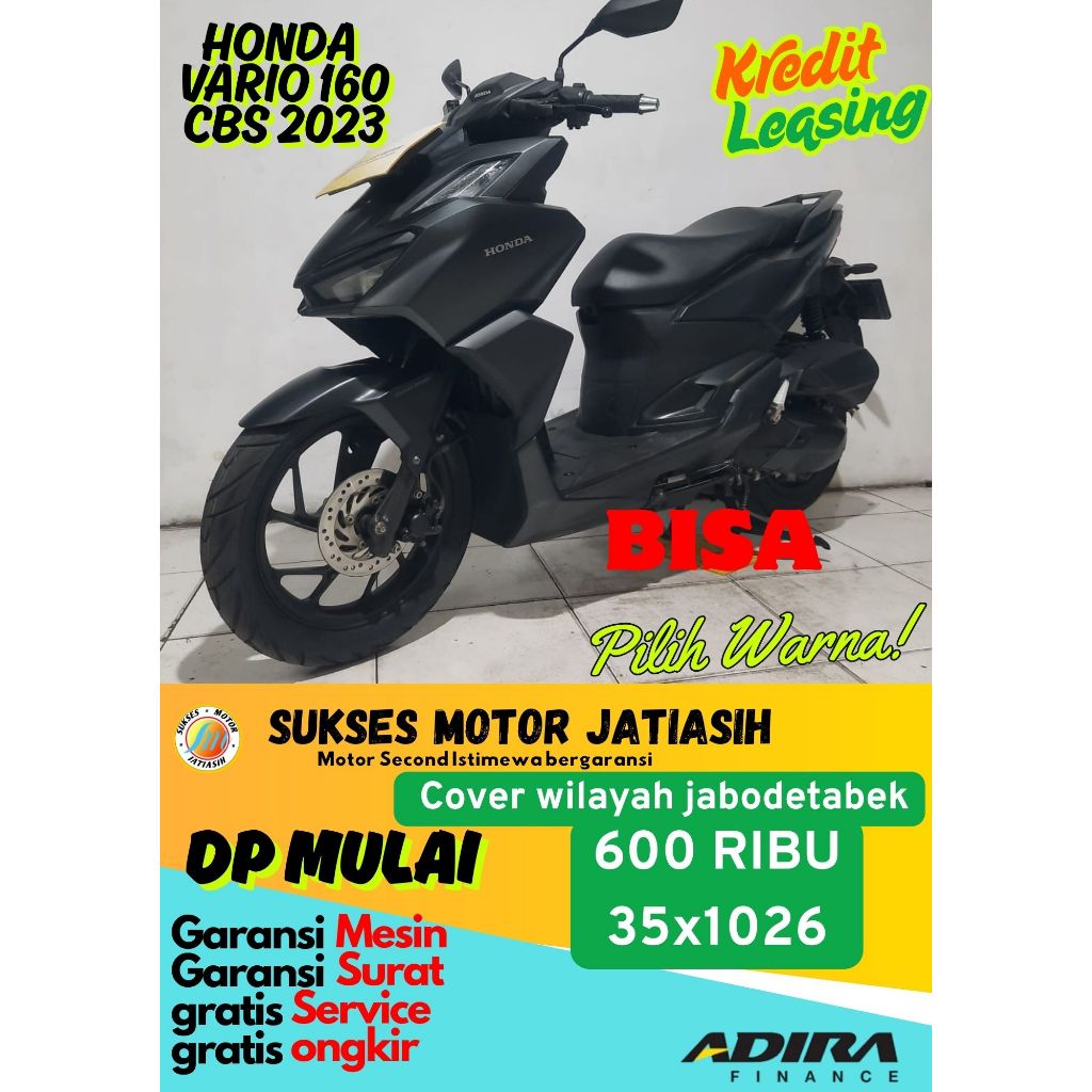 proses registrasi DP motor vario 160 cbs 2023