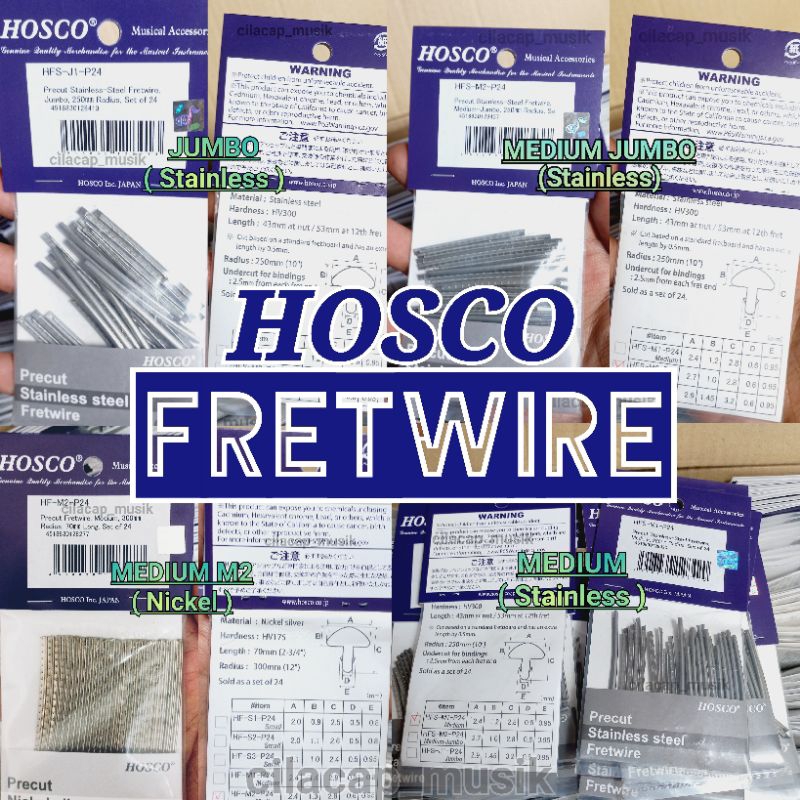 FRET HOSCO FRET GITAR HOSCO STAINLESS FRET GITAR JUMBO MEDIUM JUMBO