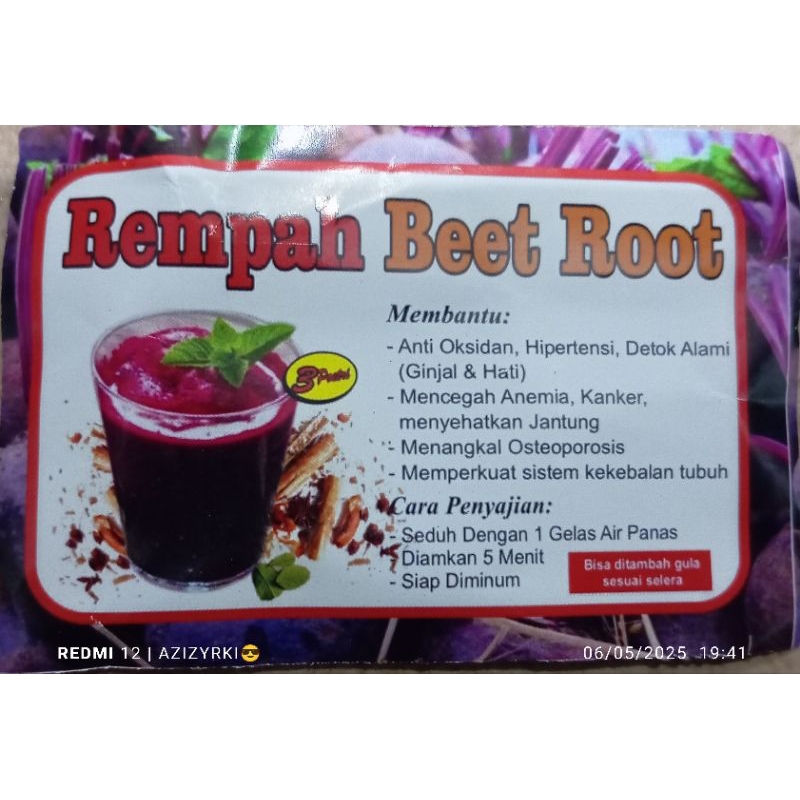 

wedang racik rempah beet Root