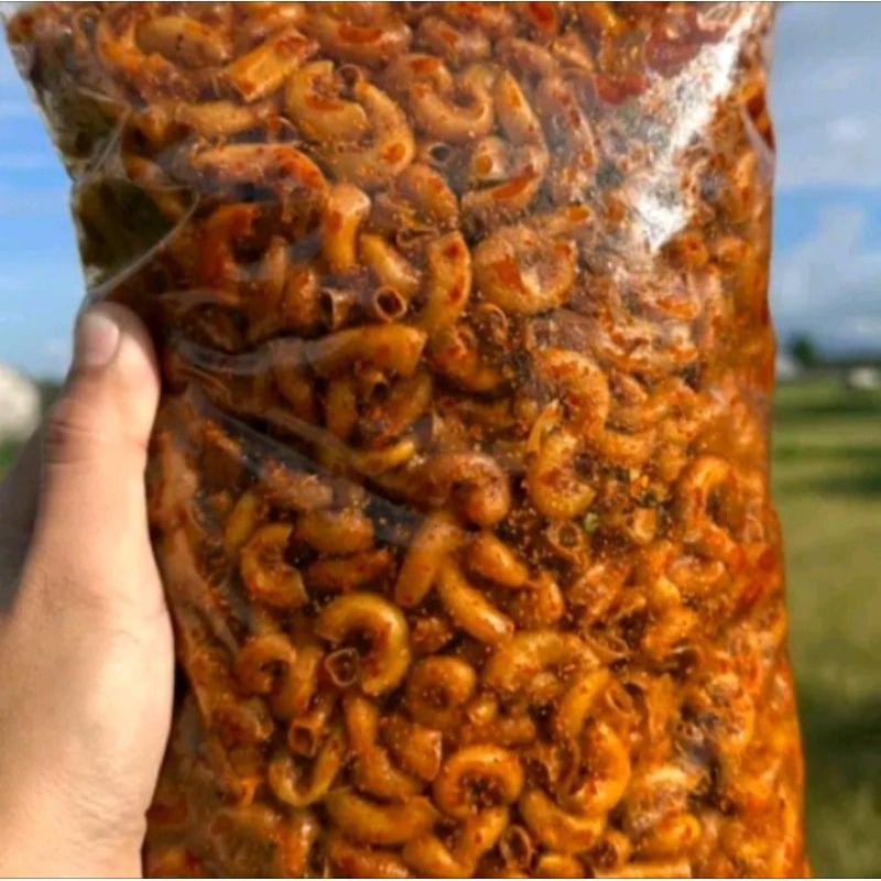 

500 GRAM MAKRONI KERIUK PEDAS DAUN JERUk