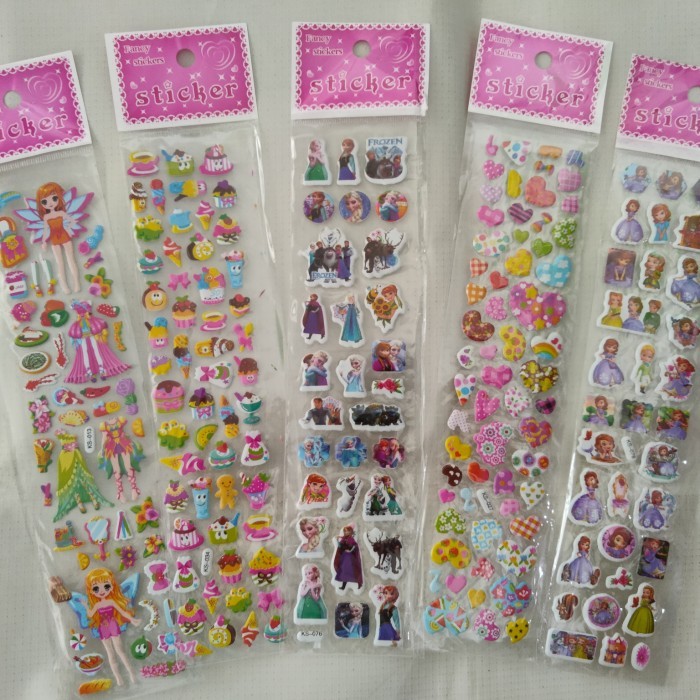 

stiker anak stiker timbul karakter lucu
