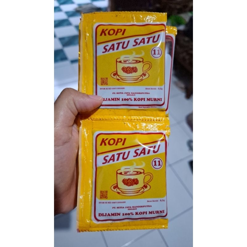 

kopi satu satu renteng isi 10 sachet