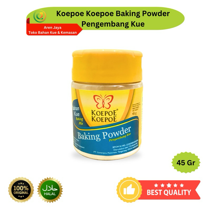 

Baking Powder Koepoe Koepoe Pengembang Kue Adonan Bahan Kue Baking Mix 45 Gram Original