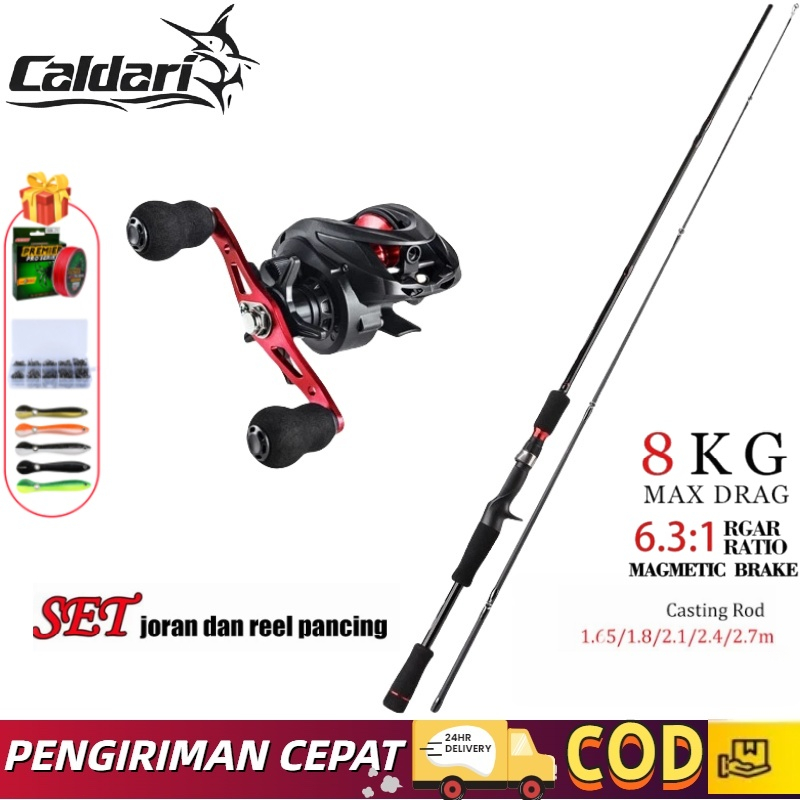 SET PAN DAIWA 2024: Joran Carbon + Reel Casting Komplit - READY STOK