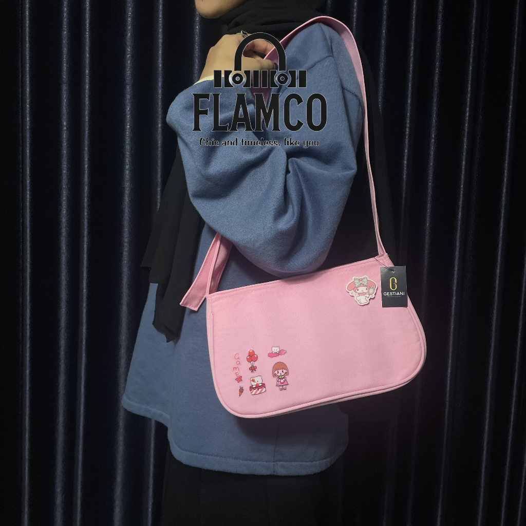 TAS SELEMPANG KANVAS WANITA -SHOULDERBAG VINTAGE KANVAS WANITA - SLING BAG WANITA - Shoulder Bag Wan