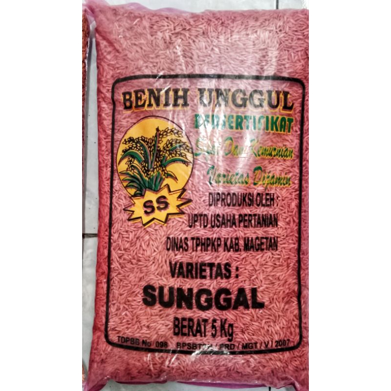 Benih Padi Sunggal Sertifikat Label Ungu Asli Murah