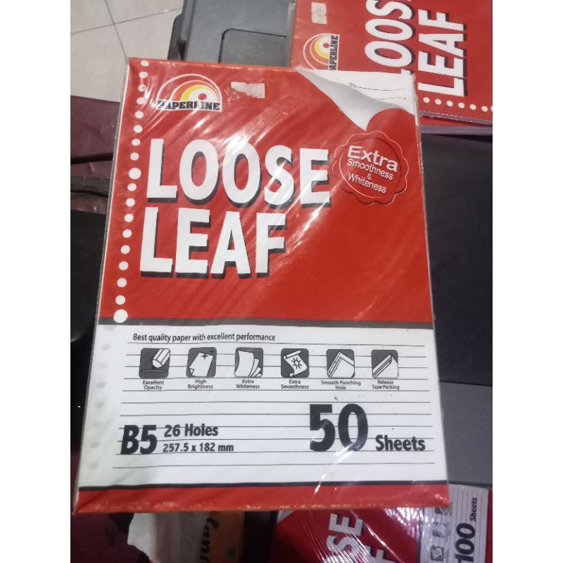 

Kertas Binder Loose Leaf B5 Isi 50 Lembar Merk Paperline