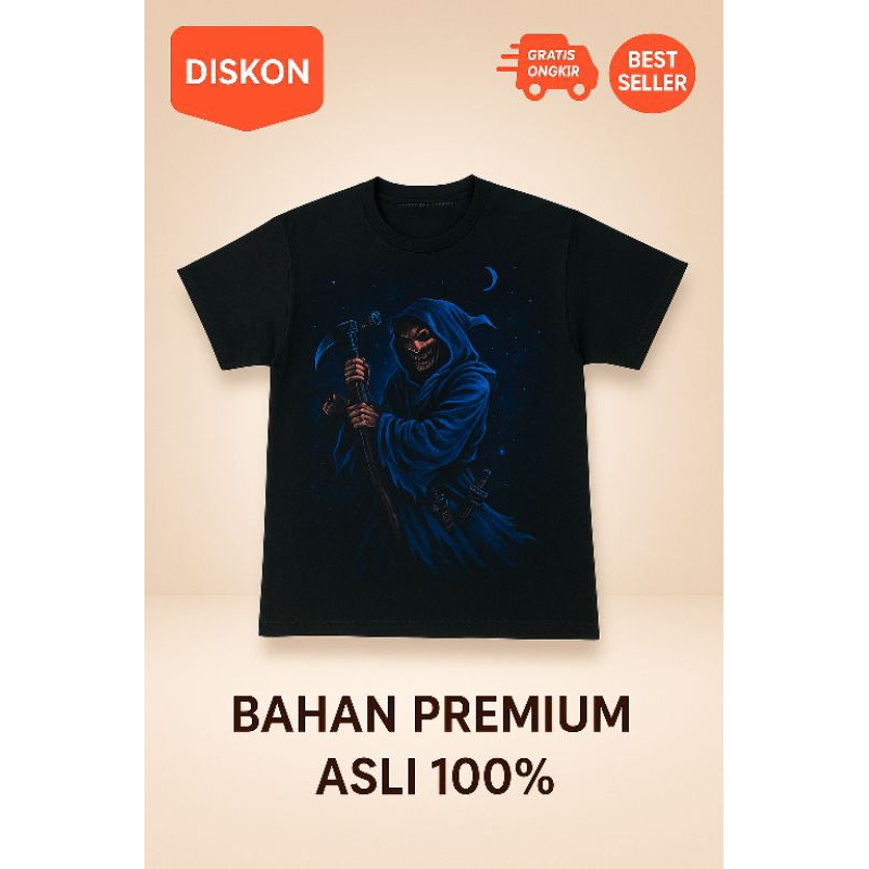 Kaos Black Metal Vintage Grim Reaper Preloved – Baju Band Metal Bekas