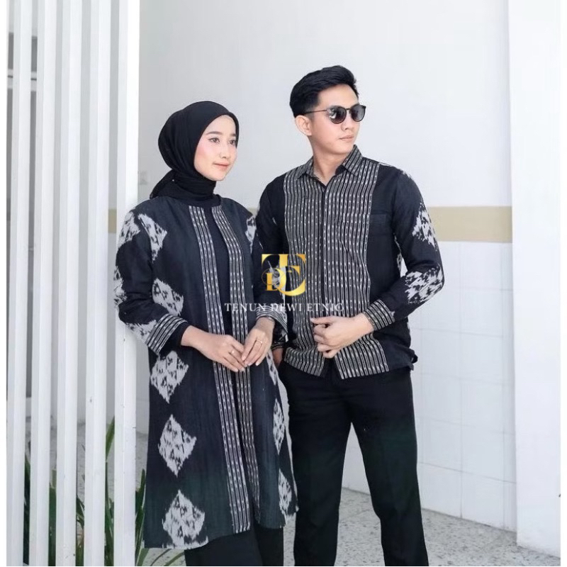 [TENUN ETNIK] Baju Tenun Couple Tunik Tenun Outer Tenun Kemeja Tenun Baju Pasangan