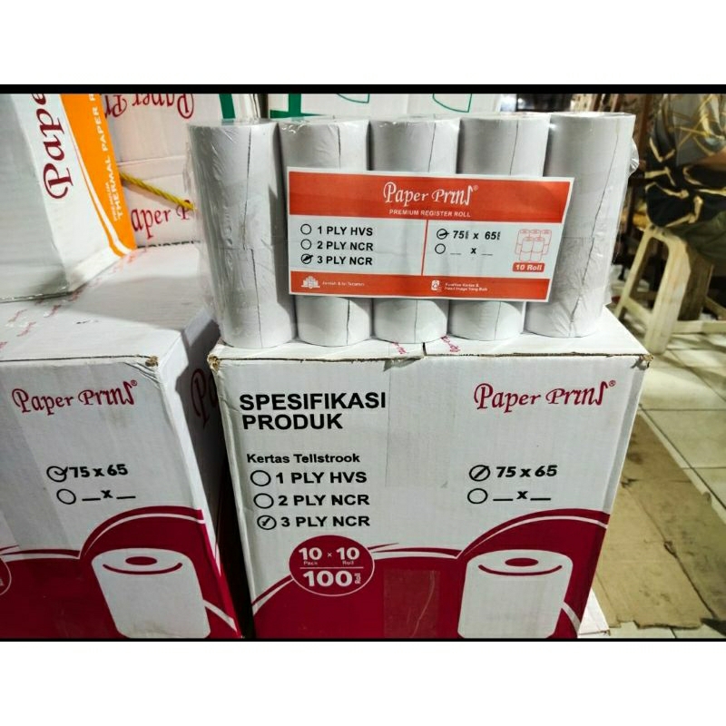

Register rol 75x65 NCR 3 ply paperpryns isi 100 rol perbox
