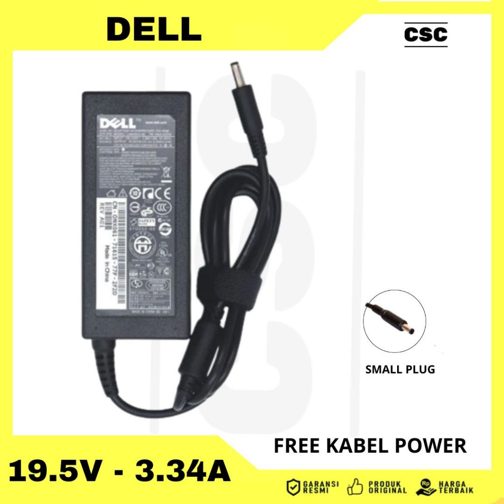 Adaptor Charger Laptop Dell Latitude 3410 14-3410 Series 65W