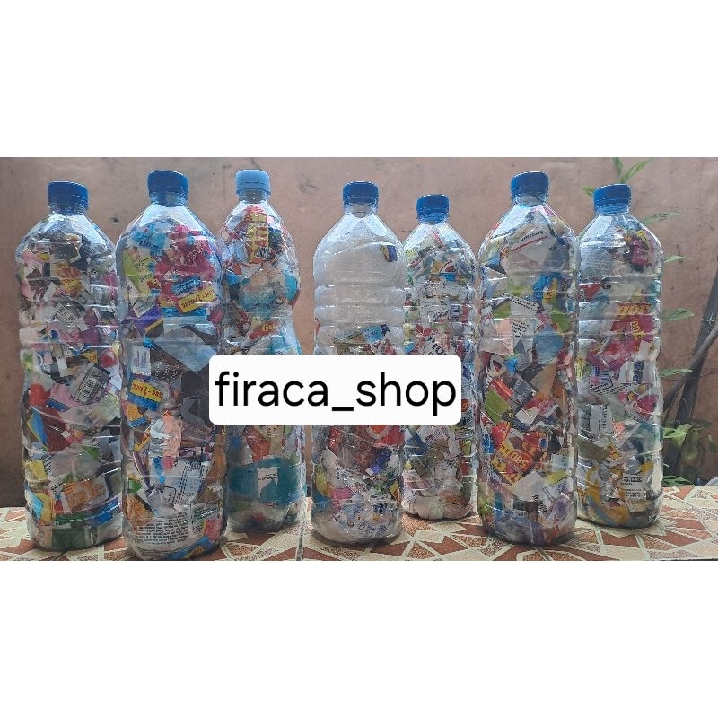 

Ecobrick botol aqua 1500 ml ramah lingkungan