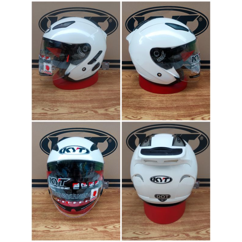 Helm Kyt Galaxy Flat R Solid White