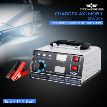 OTOHEROES Charger Aki Mobil Motor Intelligent Battery Charger 12V/24V - AJ-618A