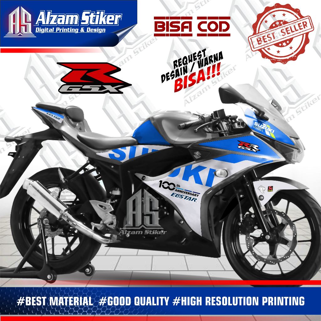 Bisa COD / Striping GSX R150 Semi Full Body / Stiker GSX R 150 / Sticker Variasi GSX R 150 Desain Li