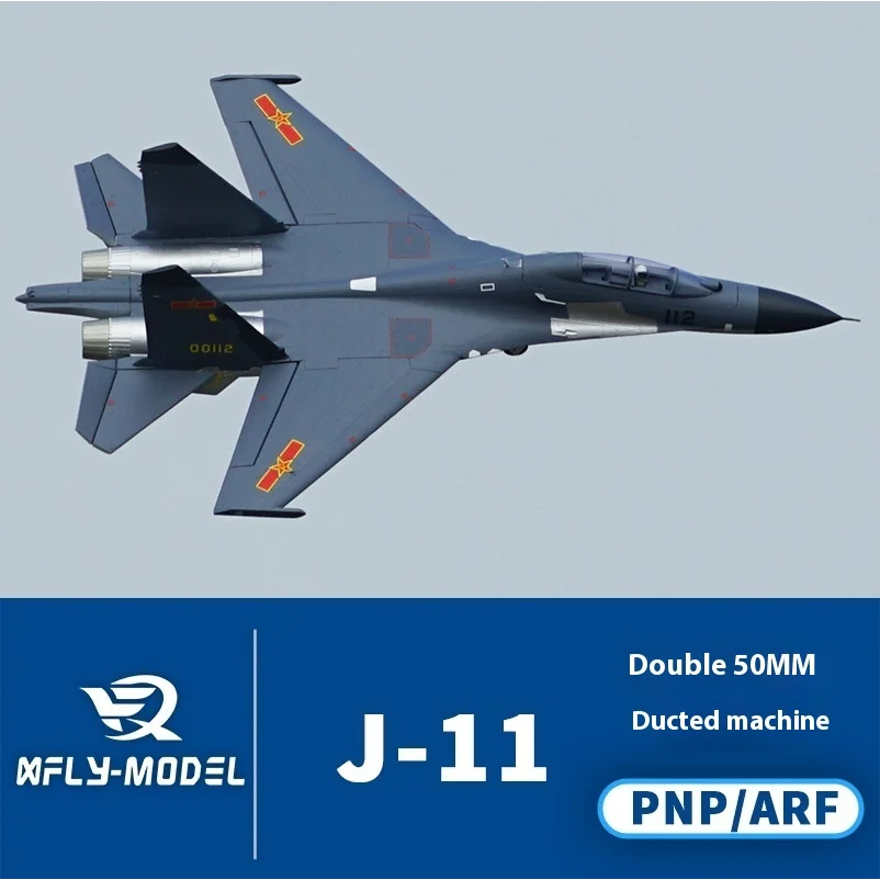 XFLY J-11 J11 PNP double engine 50mm ducted fan brushless motor rc plane aircraft pesawat rc