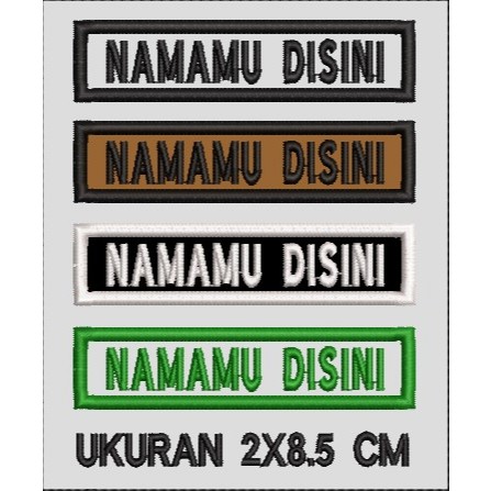 Nama siswa bordir bed bordir badge bed nama nama seragam bordir