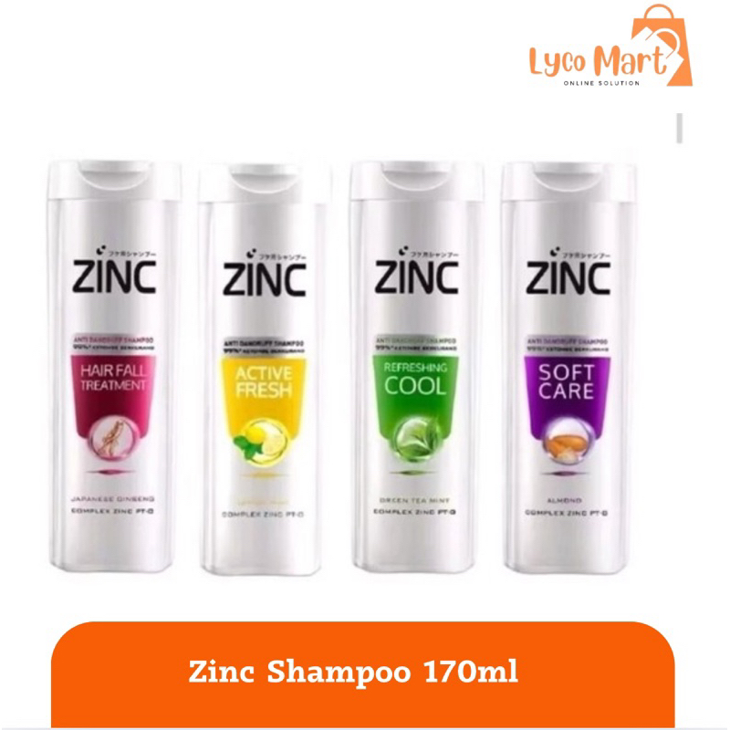 zinc shampoo 170ml / zinc 170ml / zinc shampoo anti ketombe / zinc shampoo active refresh