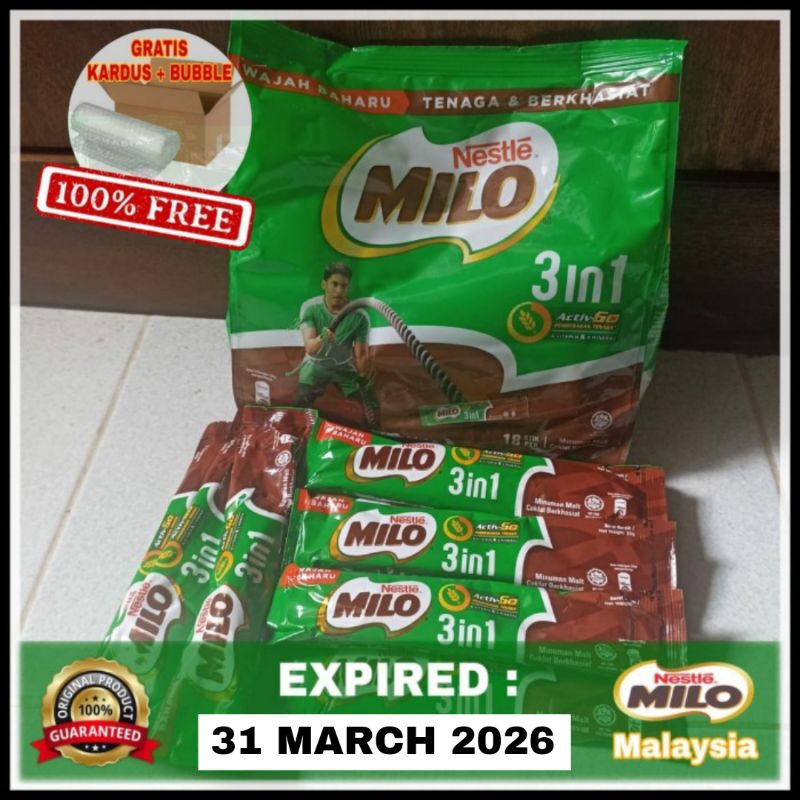 

Milo Stick 3in1 - Milo Sachet - Milo Malaysia (satuan)