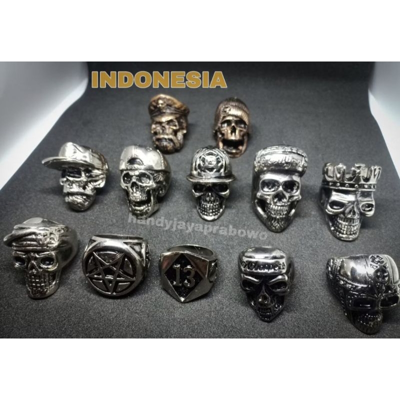 cincin ringskull original indonesia tengkorak terbaru pria