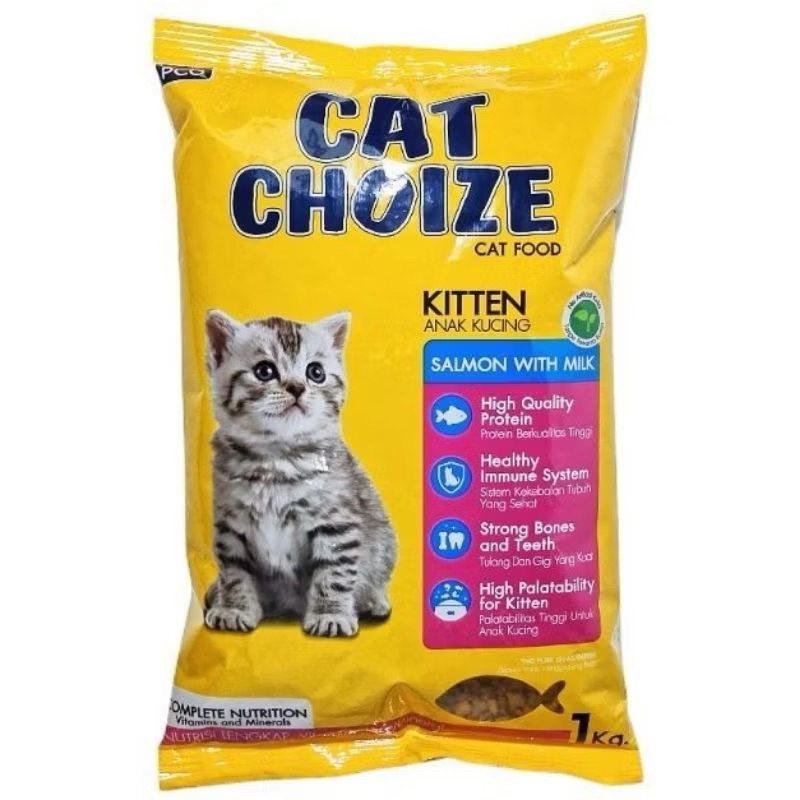 cat choize salmon kitten kuning 1kg
