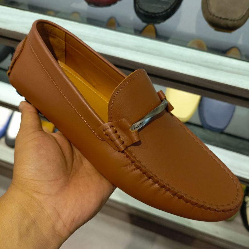 980283 Sepatu Casual Moccasins Pria Pedro Leather Original