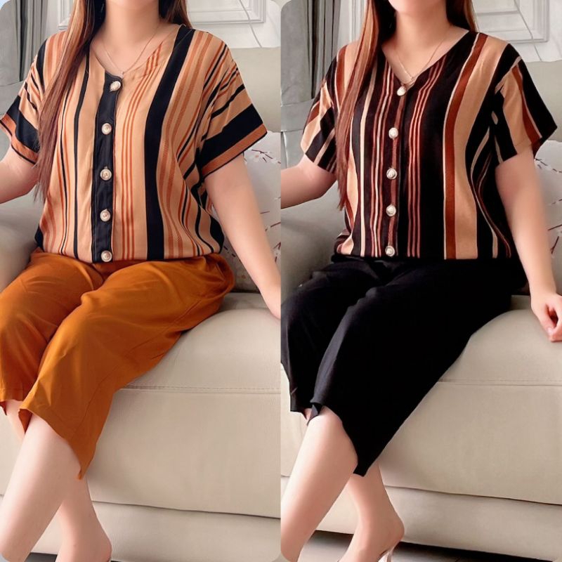 Setelan ST5654 Stelan Salur Cotton Rayon Bangkok - GO