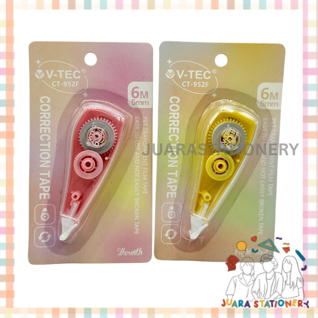 

(67) JUARASTATIONERY Correction Tape CT-952F 6m / Tip Ex Kertas Tip-Ex Fancy