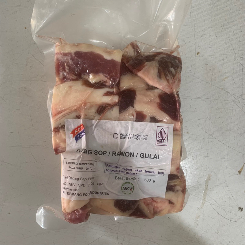 

Daging Sop Rawon Gulai 500gr Halal Kems Frozen Food Rak Sayur Padang