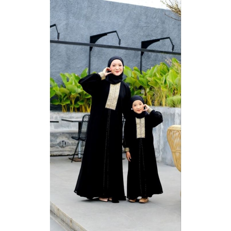 Abaya Eylul Couple Gamis Jubah Hitam Murah Umroh Haji Mewah Premium Bordir Baju Muslimah Pabrik Abay