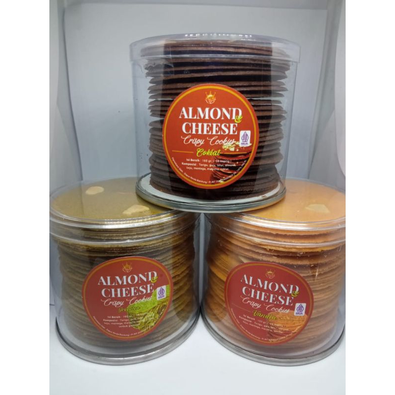 

Almond cheese crispy Vanilla Greentea coklat