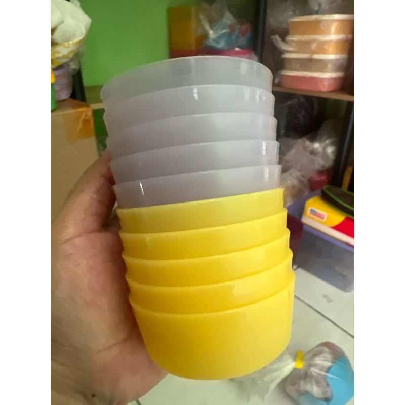small round tanpa tutup tupperware(10pc)