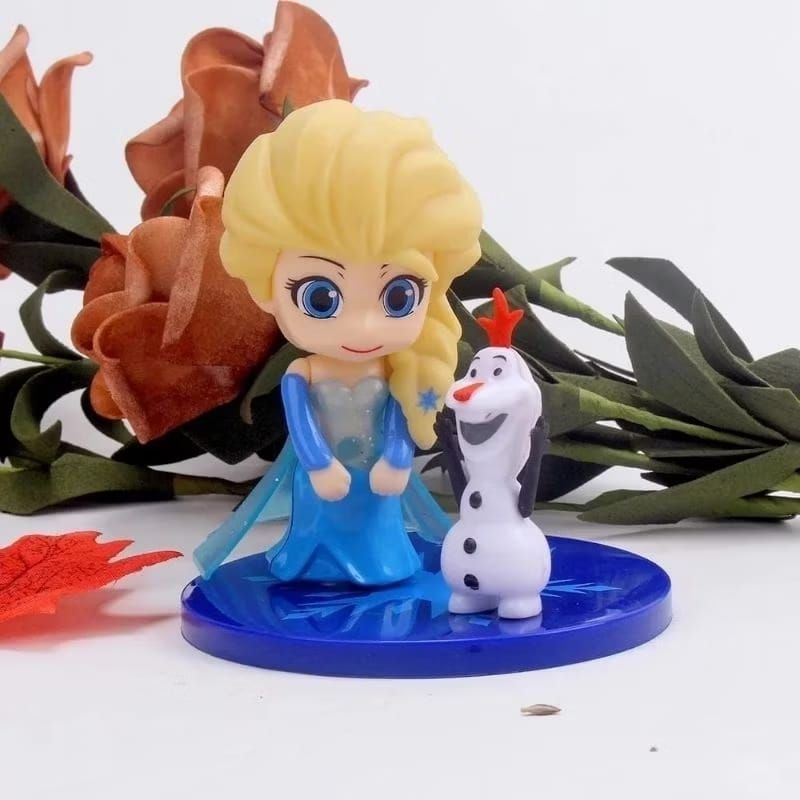{IP} Topper Kue Ulang Tahun Frozen Elsa & Olaf / Princess Pajangan Hiasan Dekorasi Kue Ulang Tahun T