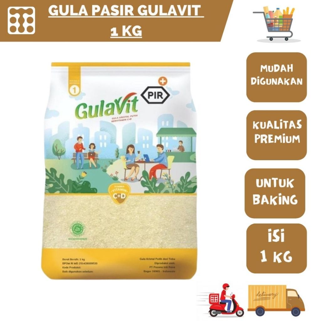 

Gula pasir Gulavit Ukuran Kemasan 1 kg