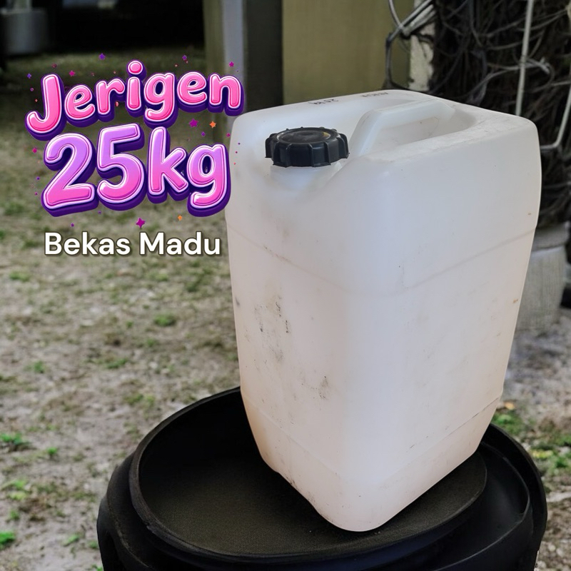 Jerigen Bekas 25 Kg (20 Liter) Lengkap Tutup – Termurah