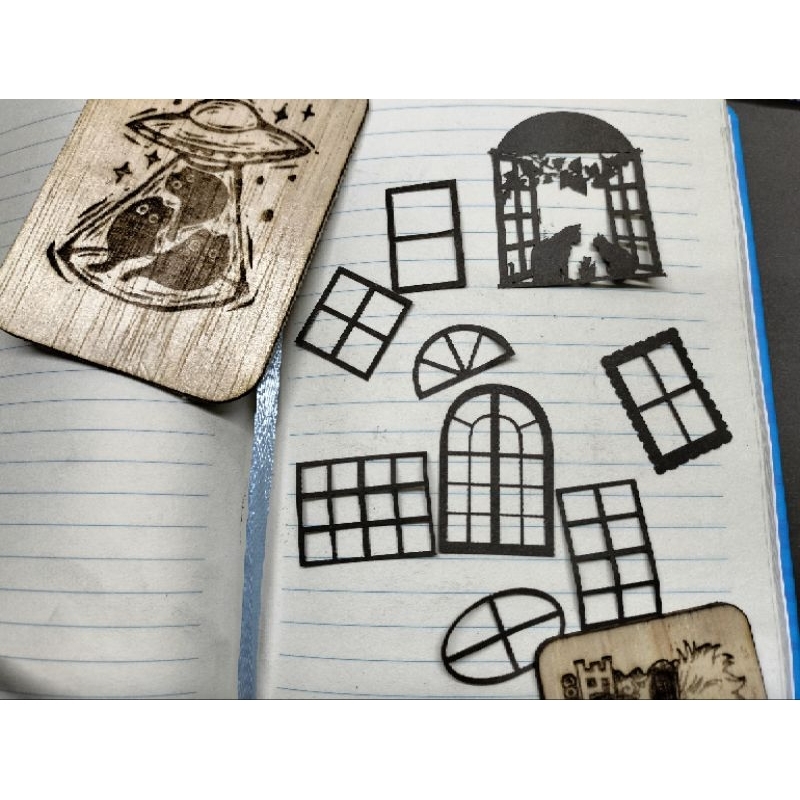 

Dekorasi Jendela Scrapbook/Journaling kit 9 pcs