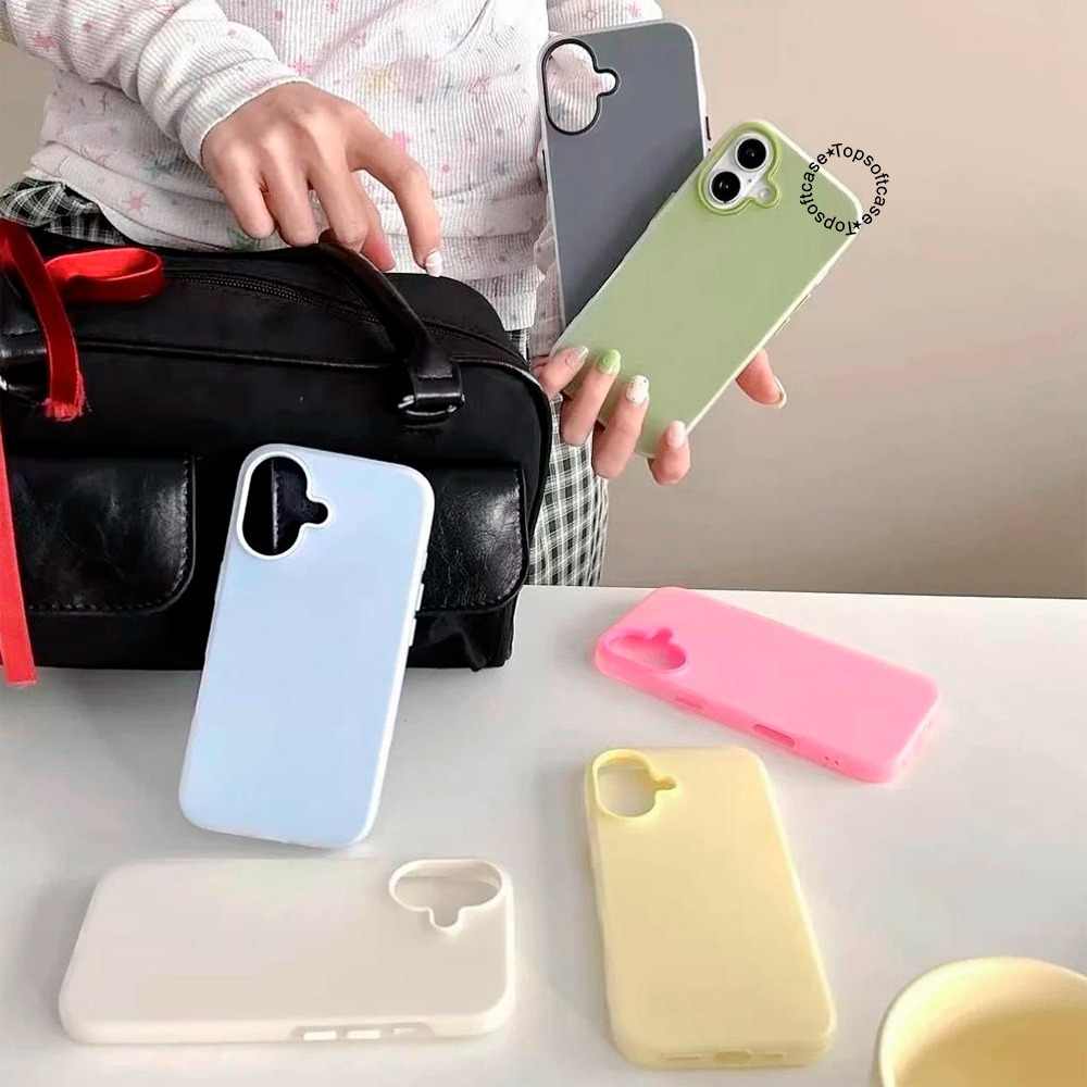 Topsoft Jelly Color 2 in 1 Case - Compatible for iPhone X XR XS MAX 11 12 13 14+ 15+ 16+ MINI PRO MA
