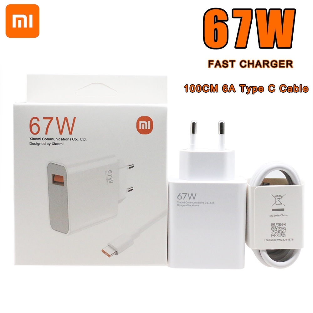 ORIGINAL Charger Xiaomi TURBO CHARGE 67 Watt Ori 100% Casan Xiaomi Turbo Charger 67 Watt USB Type C