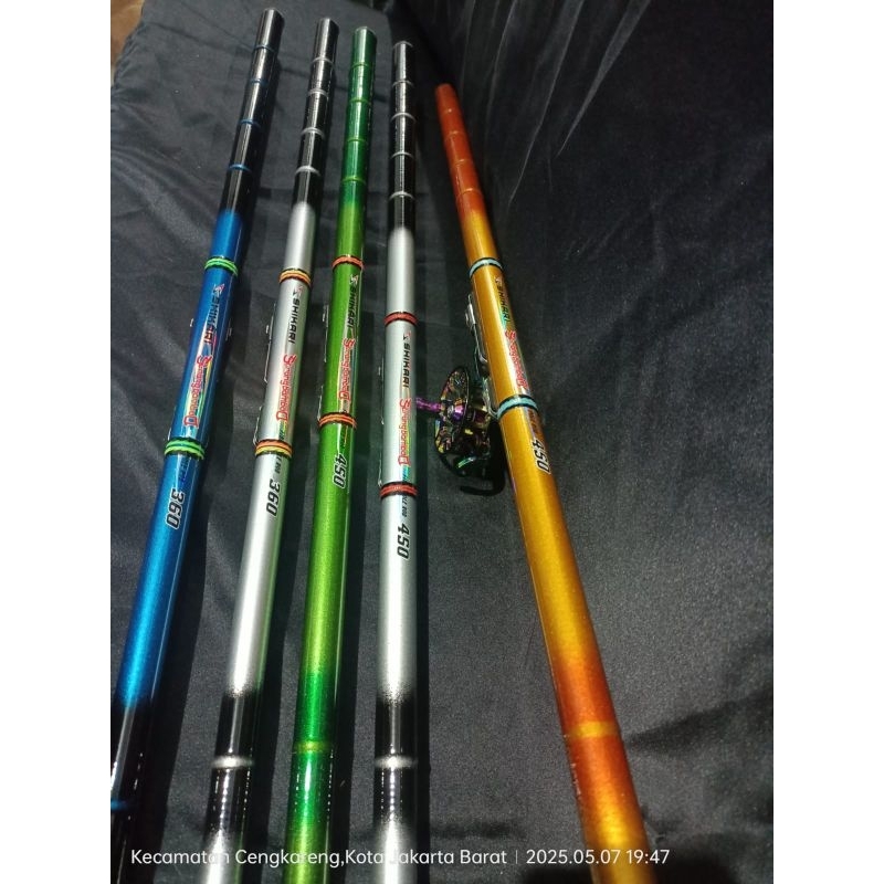 tegek / joran shikari set kolong panjang 180-450
