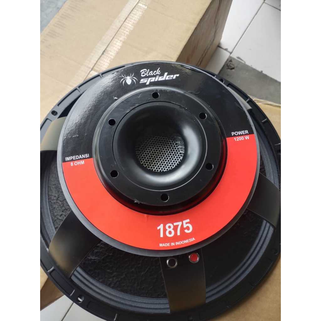 Speaker KOMPONEN Black Spider 1875 Woofer 18 Inch BlackSpider BS 1200 Watt Original