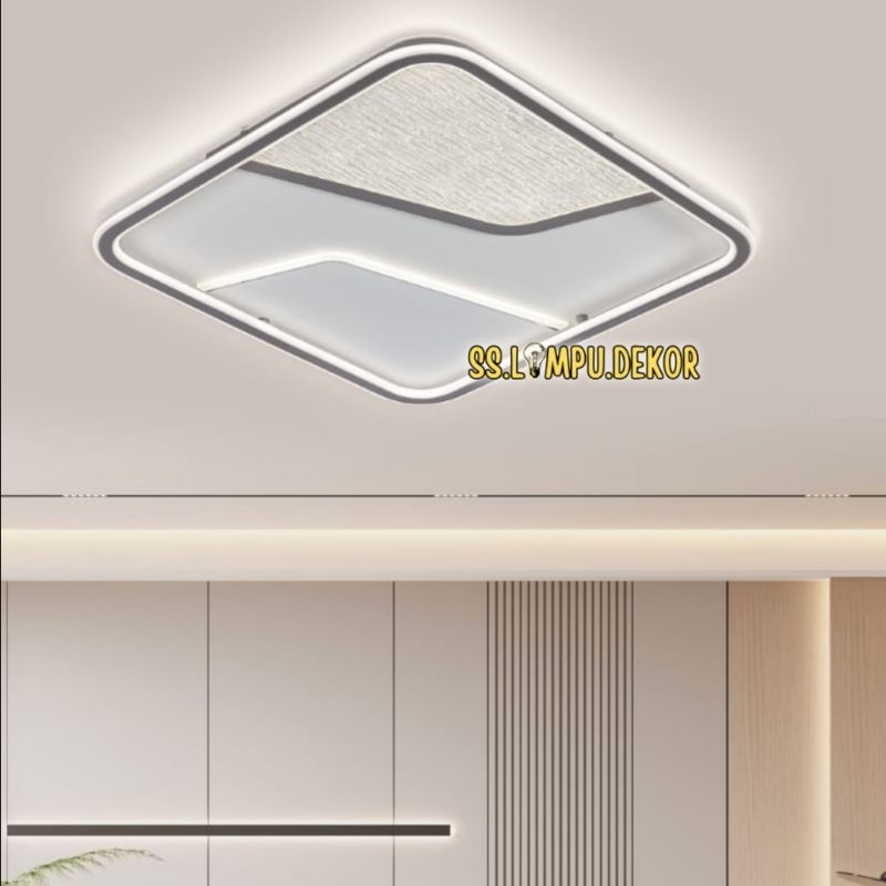 Lampu Hias Plafon Minimalis LED Kotak untuk kamar tidur, ruang tamu