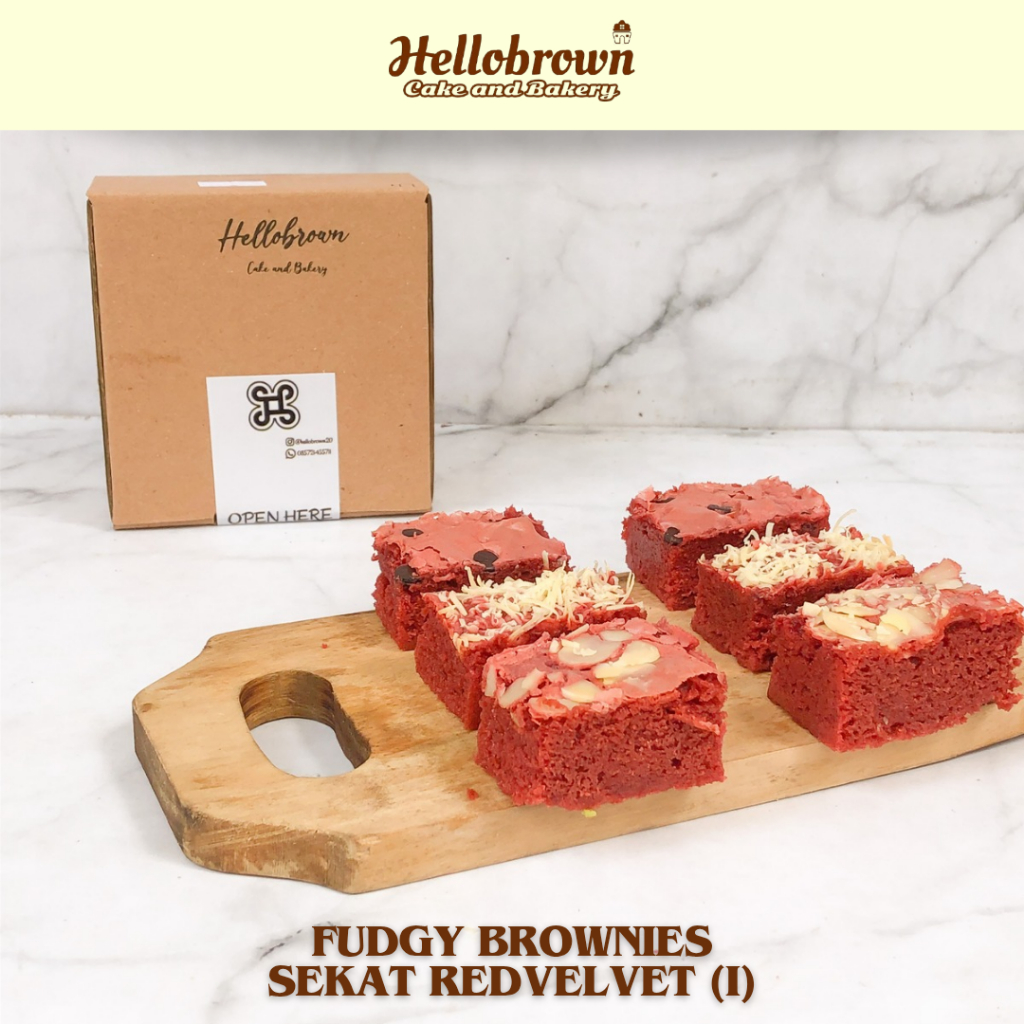 

Hellobrown Fudgy Brownies Sekat Redvelvet (I) | Kue